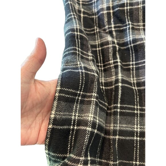 Levis Men's Plaid Heavyweight Flannel Shacket Grey & White L/G Pockets - Picture 8 of 8